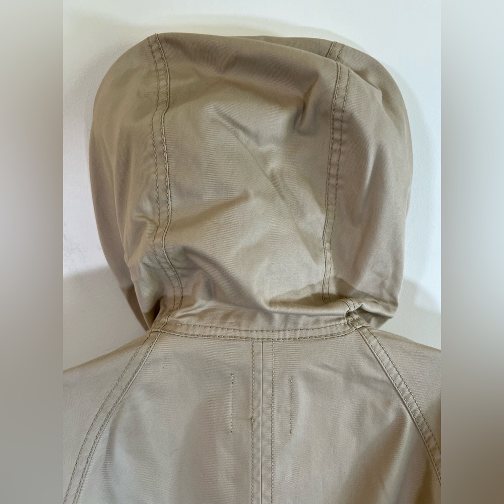 J Crew Trench Coat Womens Size 0 Tan Khaki Mid Length Belted - Picture 7 of 12
